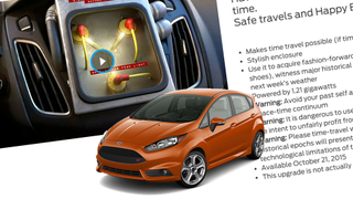 Ford Is Offering An Optional Flux Capacitor When You Build A Focus Or Fiesta